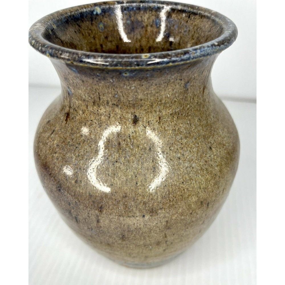 Blue And Tan Salt Glazed Handmade Stoneware Pottery Excellent Condition - Picture 3 of 11